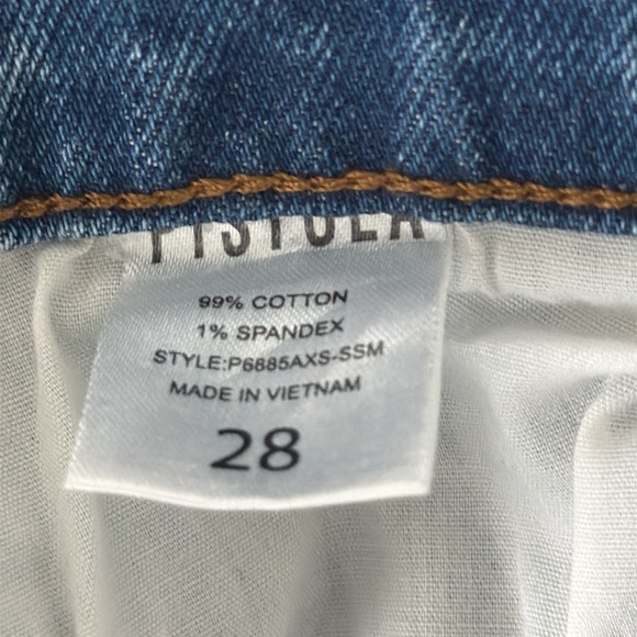 NWT Pistola Denim Charlie High Rise Straight Leg Jean Zip Around Size 28 - Picture 7 of 9